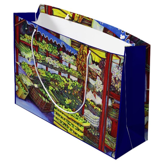 Eddie's Market, Hungary Large Gift Bag (Back Angled)