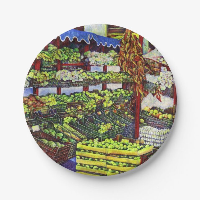 Eddie's Market, Hungary Paper Plate (Front)