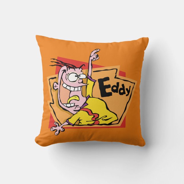 Eddy Character Graphic Throw Pillow (Front)