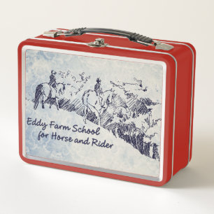 Eddy Farm School for Horse and Rider Metal Lunch Box