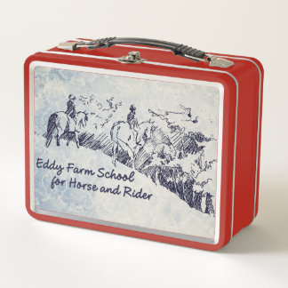 Eddy Farm School for Horse and Rider Metal Lunch Box