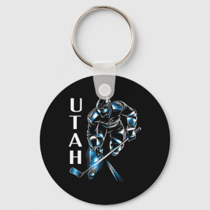 Eddy's Canyon Hockey Uni-adult Utah Hockey Keychain
