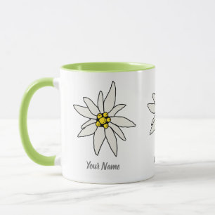 Edelweiss Chalet Flower Retro Huts Vintage Alm Mug