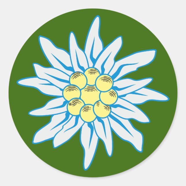 Edelweiss Classic Round Sticker (Front)