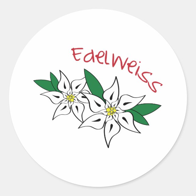 Edelweiss Classic Round Sticker (Front)