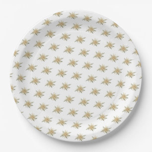 Edelweiss Floral  Paper Plate