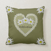 Edelweiss Heart American MoJo Coussin
