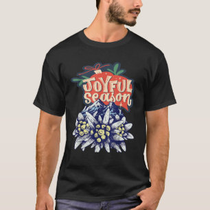 Edelweiss Joyful Season Alps Christmas Hiking Swit T-Shirt
