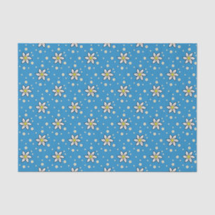 Edelweiss on Blue Tissue Paper