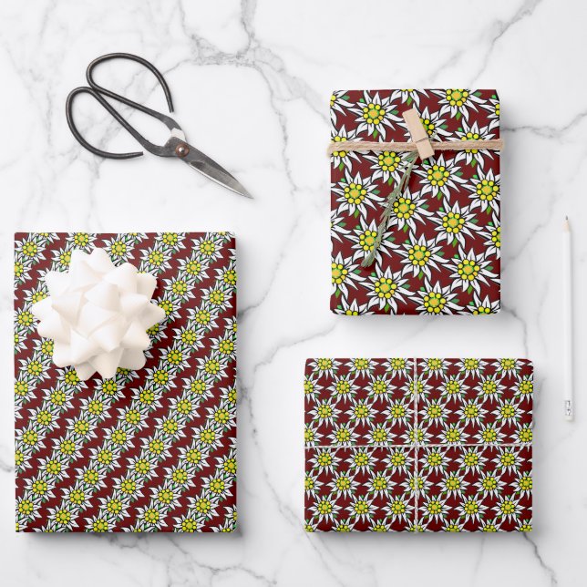 Edelweiss pure  wrapping paper sheet (Front)