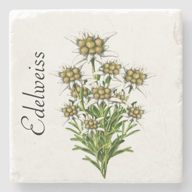 Edelweiss Stone Coaster (Front)
