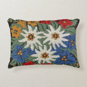 Edelweiss Swiss Alpine Flower Decorative Pillow