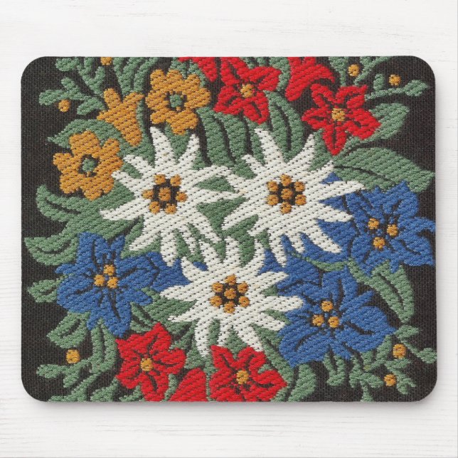 Edelweiss Swiss Alpine Flower Mouse Pad (Front)