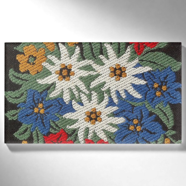 Edelweiss Swiss Alpine Flower Name Tag (Front)