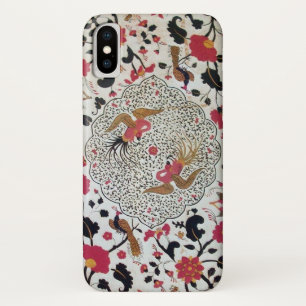 EDEN / ELEGANT RED BLACK WHITE FLOWERS AND BIRDS Case-Mate iPhone CASE