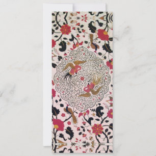 EDEN Flowers And Birds Black Red Pink Floral  Announcement
