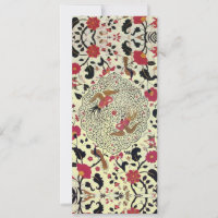 EDEN Flowers And Birds Black Red Yellow Floral
