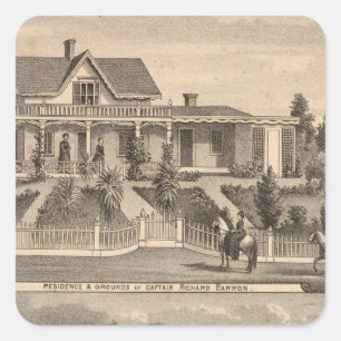 Eden Landing, Barron residence, warehouses Square Sticker