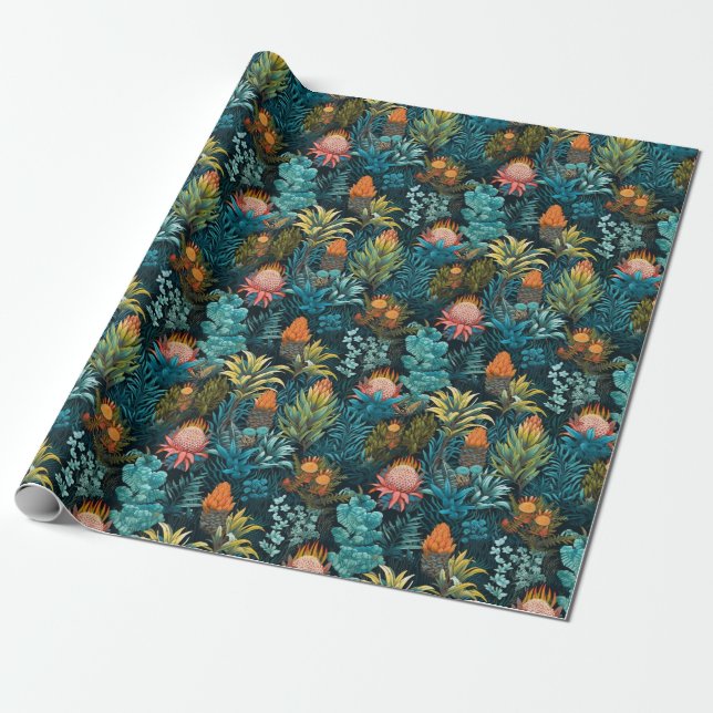 Eden's Secret Garden Pattern Wrapping Paper (Unrolled)