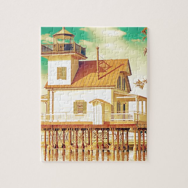 Edenton NC Lighthouse Jigsaw Puzzle (Vertical)
