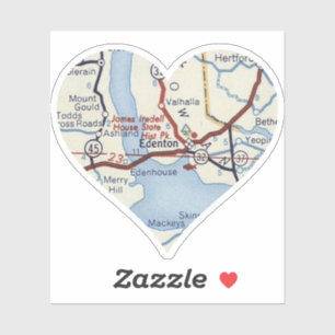 Edenton NC Vintage Map