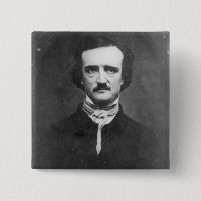 Edgar Allan Poe-1848 2 Inch Square Button (Front)