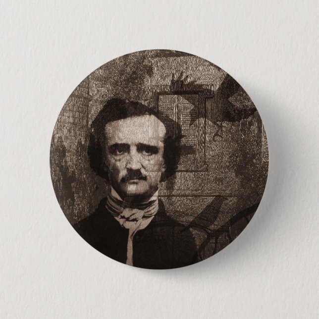 Edgar Allan Poe 2 Inch Round Button (Front)