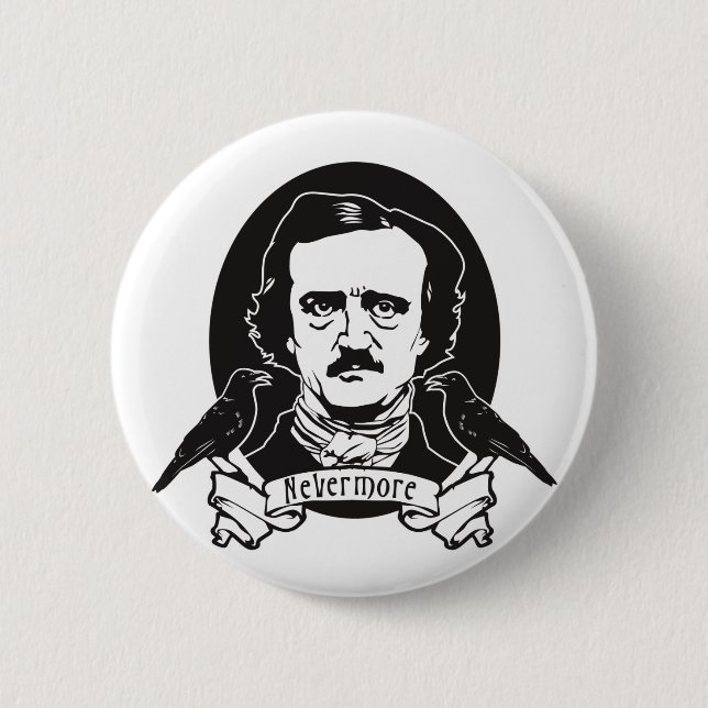Edgar Allan Poe 2 Inch Round Button (Front)