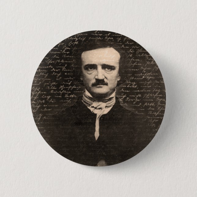 Edgar Allan Poe 2 Inch Round Button (Front)