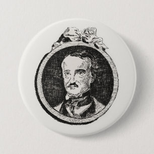 Edgar Allan Poe 3 Inch Round Button