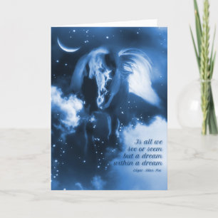 Edgar Allan Poe A Dream Within A Dream With Horse Card