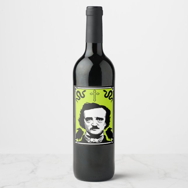 Edgar Allan Poe Anniversary January 19   Wine Label (Front)