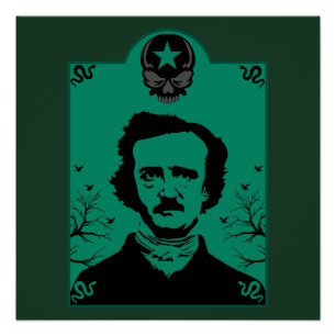Edgar Allan Poe Art Gift Poster