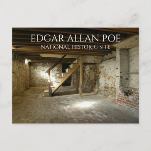 Edgar Allan Poe Basement, Philadelphia  Postcard
