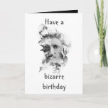 Edgar Allan Poe Birthday Card (bright cover)<br><div class="desc">Poe in smoke with raven</div>