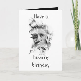 Edgar Allan Poe Birthday Card (bright cover)