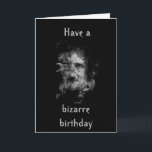 Edgar Allan Poe Birthday Card (dark cover)<br><div class="desc">poe in smoke with raven</div>