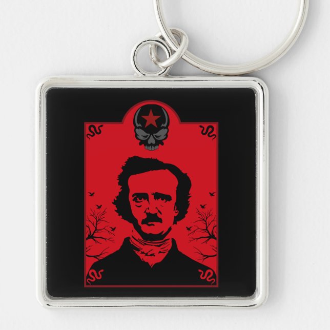Edgar Allan Poe Black Raven Keychain (Front)