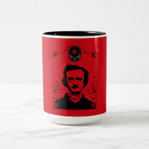 Edgar Allan Poe Black Raven Two-Tone Coffee Mug