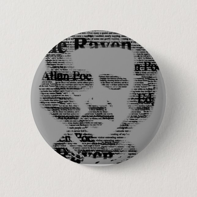 Edgar Allan Poe Bottom 2 Inch Round Button (Front)