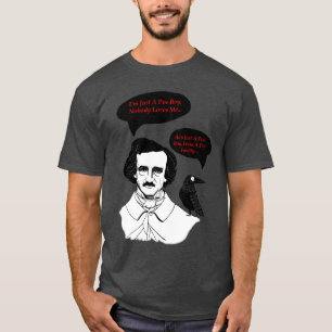 Edgar Allan Poe Boy and Raven T-Shirt