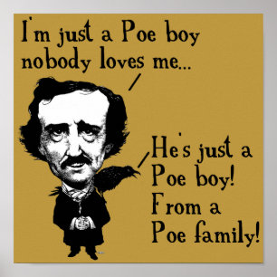 Edgar Allan Poe Boy Funny Poster Poster Citations
