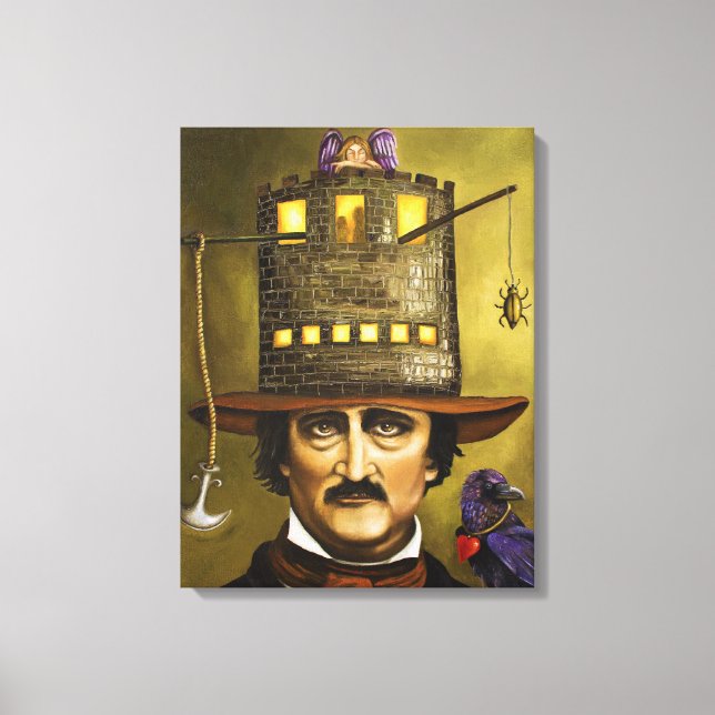 Edgar Allan Poe Canvas Print (Front)