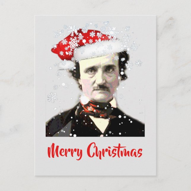 Edgar Allan Poe Carte de voeux de Noël Casquette F (Devant)