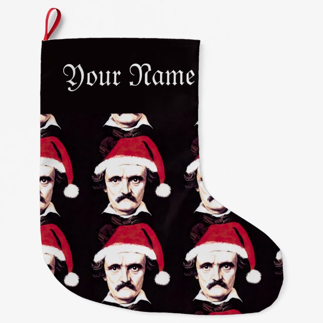 Edgar Allan Poe Christmas Stocking - Personalised (Front)