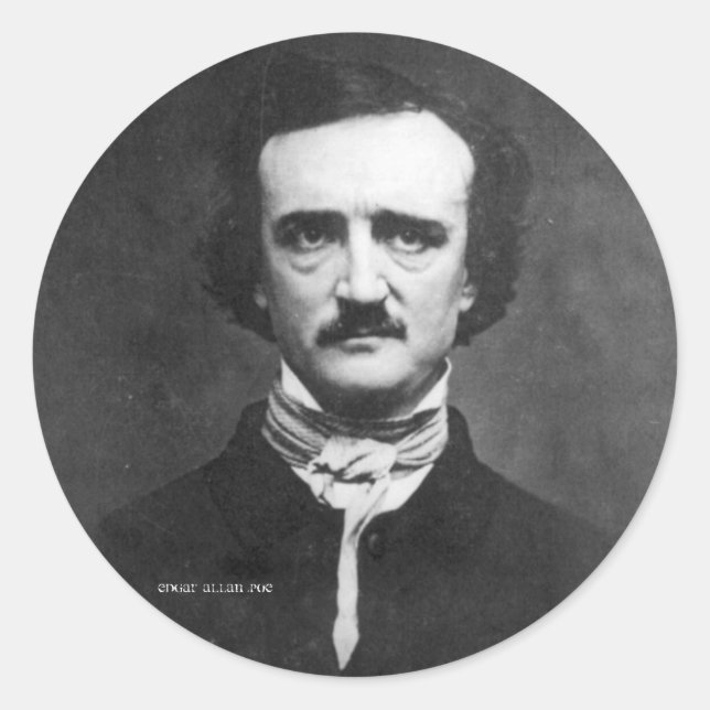 Edgar Allan Poe Classic Round Sticker (Front)