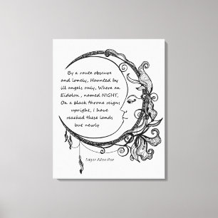 Edgar Allan Poe Dreamland Dream Poem Canvas Print