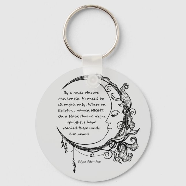  Edgar Allan Poe Dreamland Dream Poem  Keychain (Front)