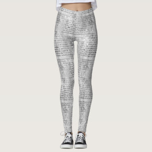 Edgar Allan Poe Dreamland Poem Black Grey Leggings
