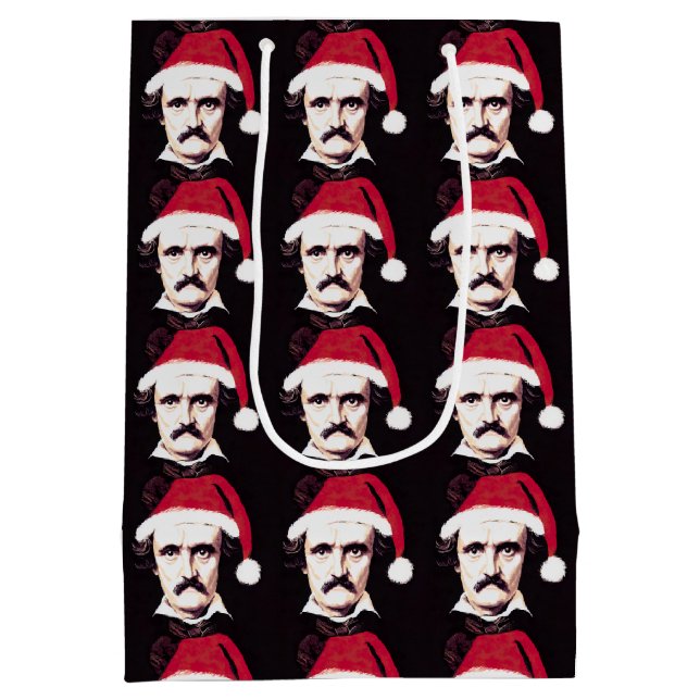 Edgar Allan Poe Goth Christmas Gift Bag (Back)